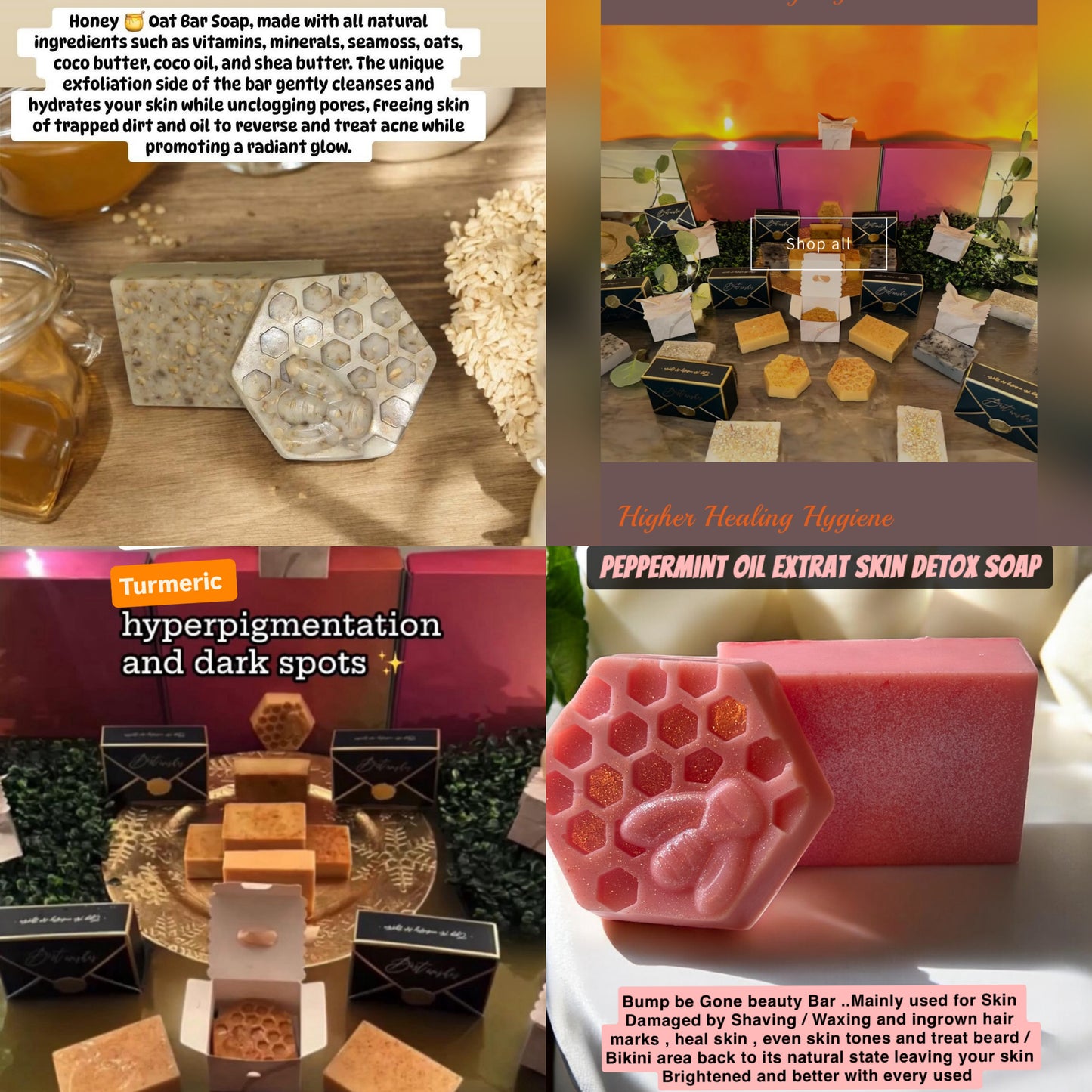 3 in 1 Skin Care Kit Turmeric , Oat & peppermint bars