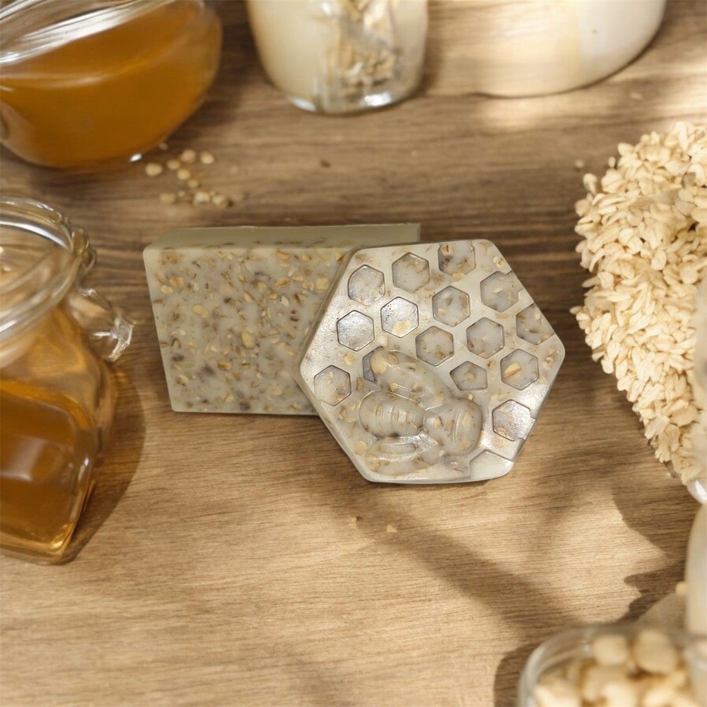 Hive Shape Honey Oat Soap